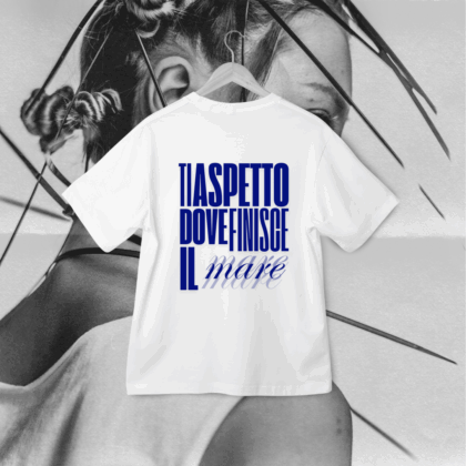 T-Shirt "Ti Aspetto Dove Finisce Il Mare''