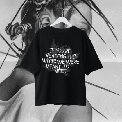 T-Shirt Nera "If You Are Reading This"