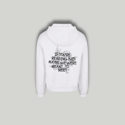 Felpa Bianca "If You Are Reading This"